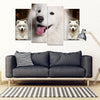 Samoyed Dog Print- Piece Framed Canvas- Free Shipping