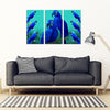 Lovely Hyacinth Macaw Parrot Print 5 Piece Framed Canvas- Free Shipping