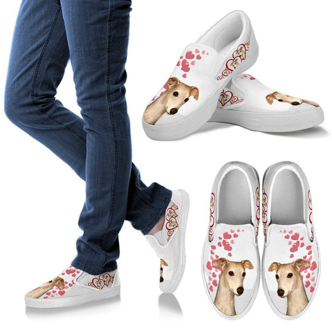Valentine's Day Special-Whippet Dog Print Slip Ons For Women-Free Shipping