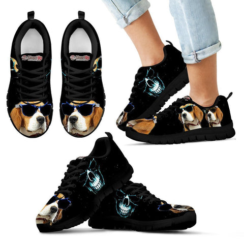Beagle Halloween Themed Print Running Shoes For Kids And Women- Free Shipping