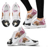 Black Saluki Dog Print Running Shoes For Women-Free Shipping