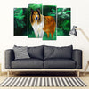 Rough Collie Art Print 5 Piece Framed Canvas- Free Shipping