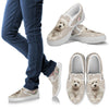 Maltese With Lotus Print Slip Ons For Women-Free Shipping