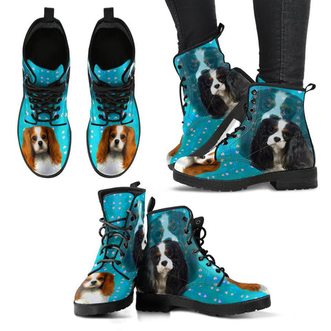 Valentine's Day Special- Cavaliar King Charles Spaniel Print Boots For Women-Free Shipping