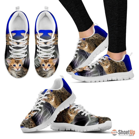 Serengeti Cat Print (White/Black) Running Shoes For Women-Free Shipping