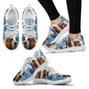 Basset Hound With 3D Blocks Print Running Shoes For Women-Free Shipping
