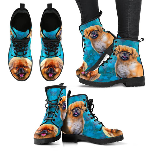Valentine's Day Special-Pekingese Dog Print Boots For Women-Free Shipping