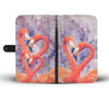 Lovely Flamingo Bird Print Wallet Case-Free Shipping