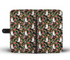 Beagle Dog Floral Print Wallet Case-Free Shipping