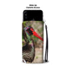 Black Stork Bird Print Wallet Case-Free Shipping