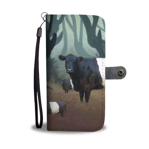 Belted Galloway Cattle (Cow) Print Wallet Case-Free Shipping