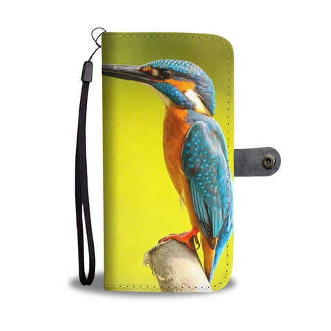 Beautiful Kingfisher Bird Print Wallet Case-Free Shipping