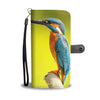 Beautiful Kingfisher Bird Print Wallet Case-Free Shipping