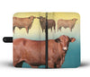 Amazing Santa Gertrudis Cattle (Cow) Print Wallet Case-Free Shipping
