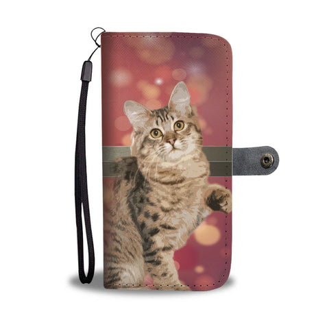 Amazing American Bobtail Cat Print Wallet Case-Free Shipping