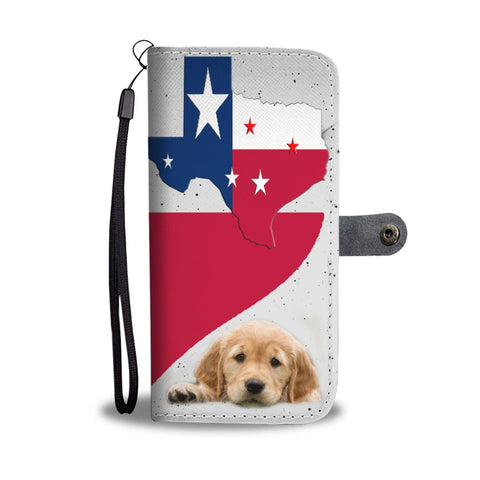 Amazing Golden Retriever heart Print Wallet Case-Free Shipping-TX State