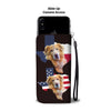 Amazing Golden Retriever Dog On Map Print Wallet Case-Free Shipping-Tx State