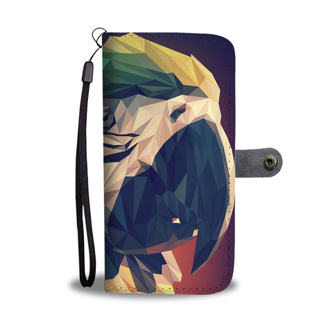 Blue And Yellow Macaw Parrot Vector Art Print Wallet Case-Free Shipping