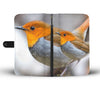Japanese Robin Bird Print Wallet Case-Free Shipping
