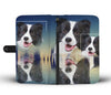 Lovely Border Collie Print Wallet Case-Free Shipping