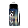 Lovely Border Collie Print Wallet Case-Free Shipping