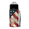 Laughing Golden Retriever Print Wallet Case-Free Shipping-TX State