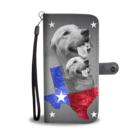 Amazing Golden Retriever Print Wallet Case- Free Shipping-TX State