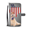 Lovely Golden Retriever Print Wallet Case-Free Shipping-TX State