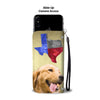 Amazing Golden Retriever Print Wallet Case- Free Shipping-TX State