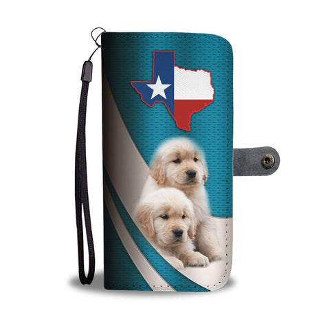 Cute Golden Retriever Puppies Print Wallet Case-Free Shipping-TX State