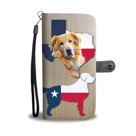 Cute Golden Retriever Dog Print Wallet Case-Free Shipping-TX State