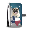 Cute Pug Print Wallet Case- Free Shipping-TX State
