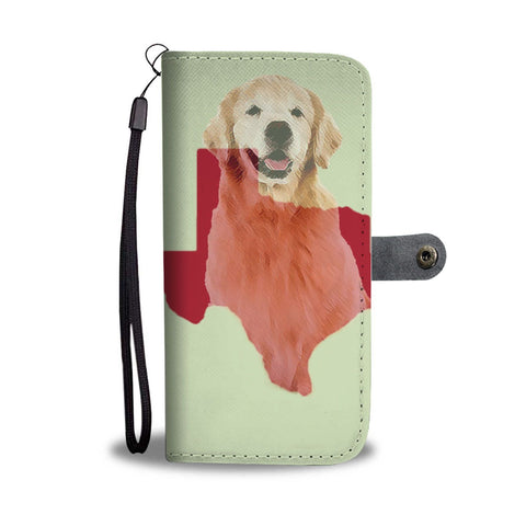 Amazing Golden Retriever Dog Love Print Wallet Case-Free Shipping-TX State