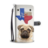Amazing Pug Dog Print Wallet Case-Free Shipping-TX State
