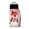 Beagle On Pink Print Wallet Case- Free Shipping-TX State