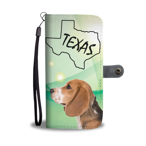 Beagle Butterfly Print Wallet Case-Free Shipping-TX State