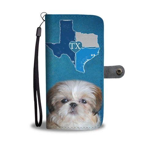 Cute Shih Tzu Print Wallet Case-Free Shipping-TX State