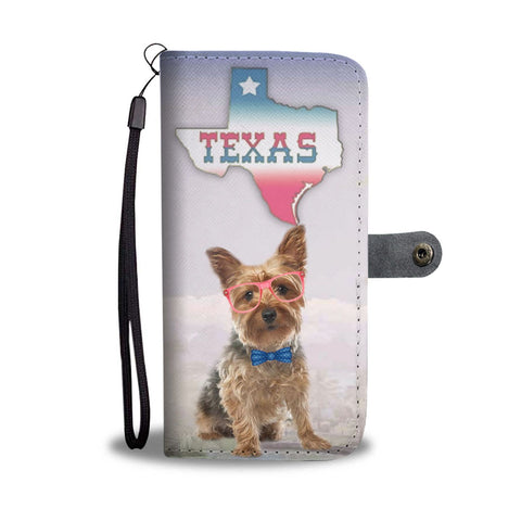Cute Yorkshire terrier Print Wallet Case-Free Shipping-TX State