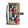 Cute Yorkshire Terrier Dog Print Wallet Case-Free Shipping-TX State