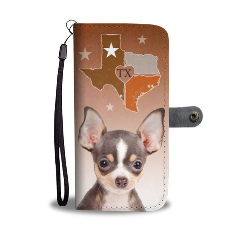 Chihuahua Dog Print Wallet Case-Free Shipping-TX State