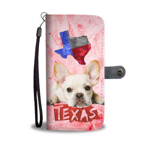 Cute French Bulldog Print Wallet Case-Free Shipping- TX State