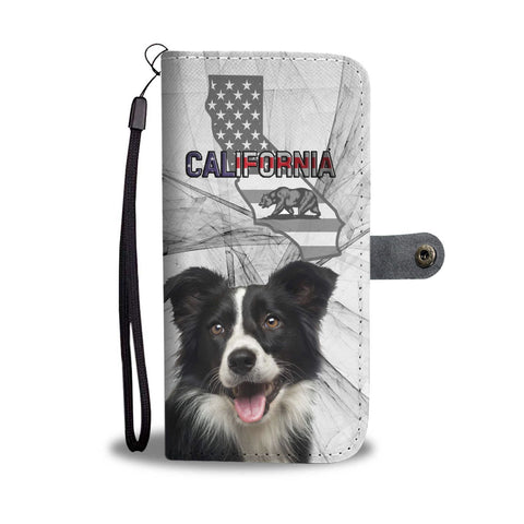 Border Collie Print Wallet Case-Free Shipping-CA State