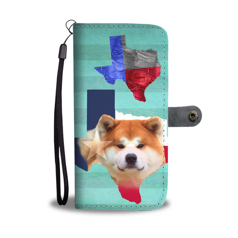 Lovely Akita Dog Print Wallet Case-Free Shipping-TX State