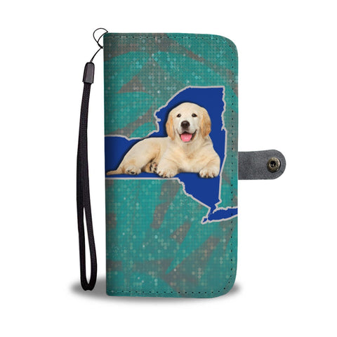 Golden Retriever Dog Print Wallet Case-Free Shipping-NY State