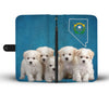 Bichon Frise Puppies Print Wallet Case- Free Shipping-NV State