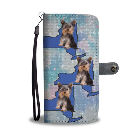 Yorkshire Terrier Dog Print Wallet Case-Free Shipping-NY State