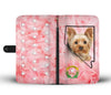 Yorkshire Terrier On Pink Print Wallet Case-Free Shipping- NV State