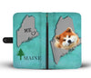 Akita Dog Print Wallet Case-Free Shipping-ME State