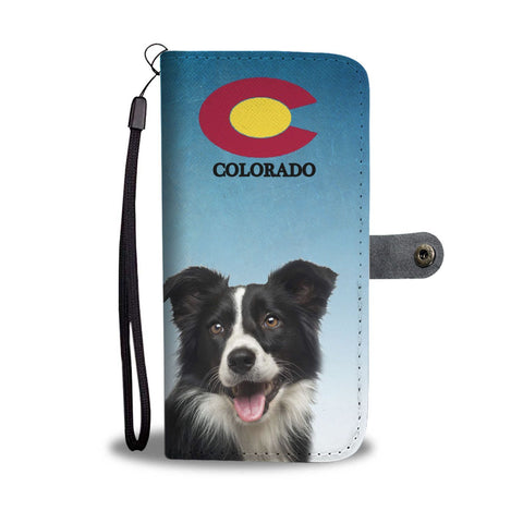 Border Collie Print Wallet Case-Free Shipping-CO State