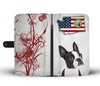 Boston Terrier Print Wallet Case-Free Shipping-WA State